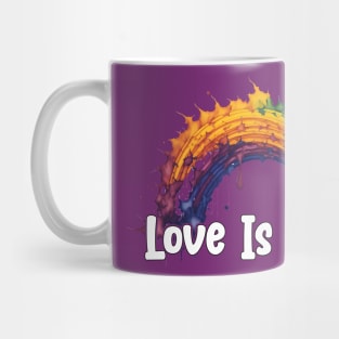 Prideful Skies LGBTQ gay pride Rainbow Colored Design Mug